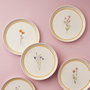 Hermia Juego de Platos para Postre Multicolor (6 Piezas) de Porcelana, 21x21x2 cm